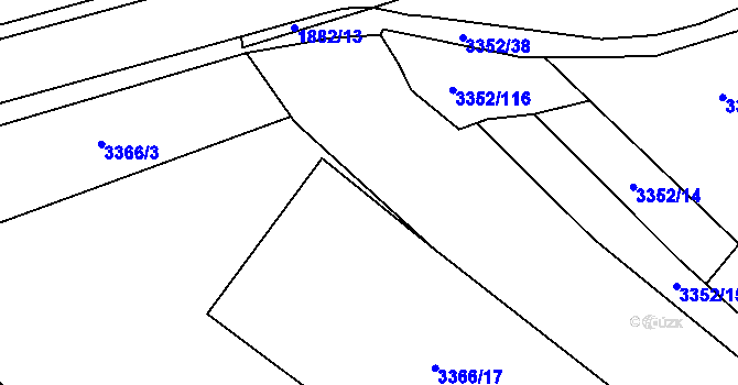 Parcela st. 3366/60 v KÚ Šardice, Katastrální mapa