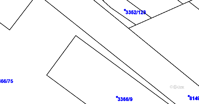 Parcela st. 3366/67 v KÚ Šardice, Katastrální mapa