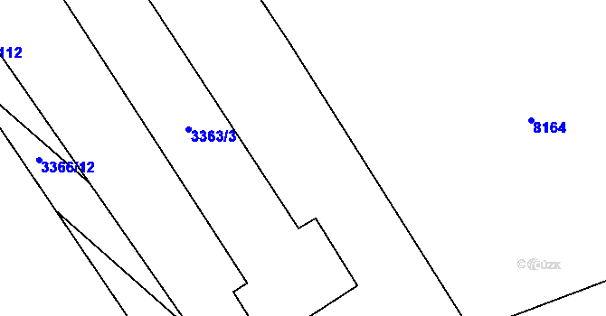 Parcela st. 3366/89 v KÚ Šardice, Katastrální mapa