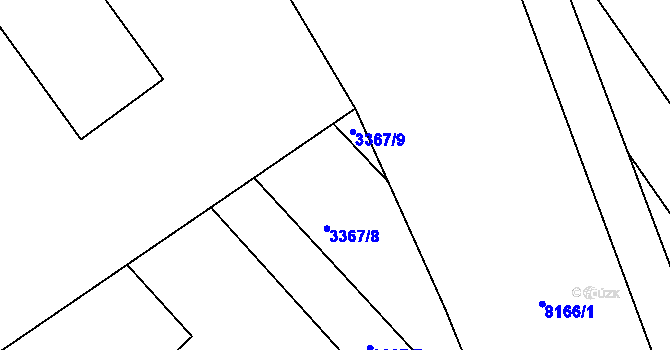 Parcela st. 3367/10 v KÚ Šardice, Katastrální mapa