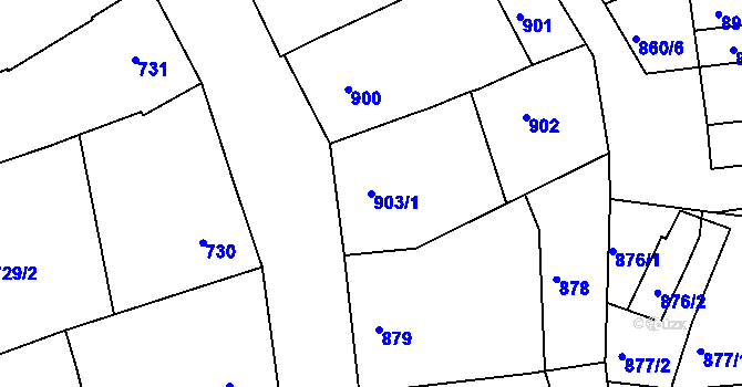 Parcela st. 903/1 v KÚ Šardice, Katastrální mapa