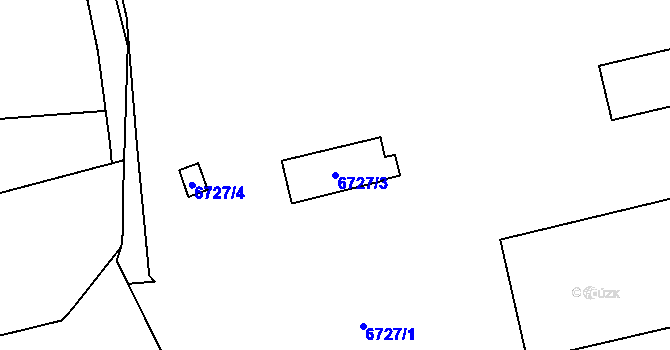 Parcela st. 6727/3 v KÚ Šardice, Katastrální mapa