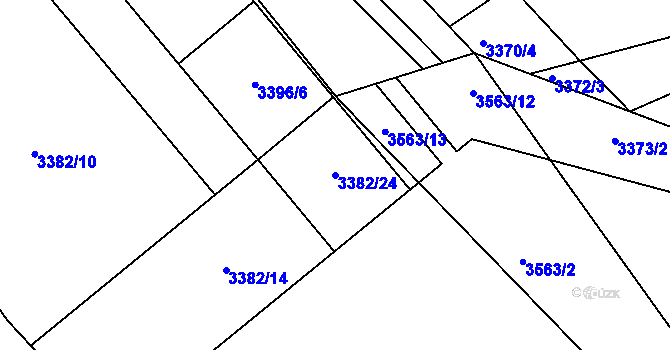 Parcela st. 3382/24 v KÚ Šardice, Katastrální mapa
