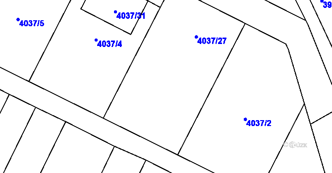 Parcela st. 4037/3 v KÚ Šatov, Katastrální mapa