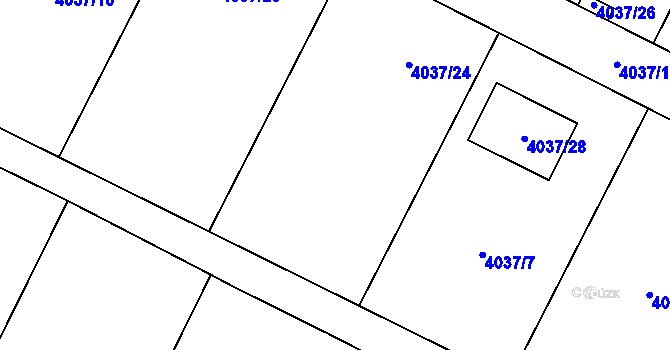 Parcela st. 4037/8 v KÚ Šatov, Katastrální mapa