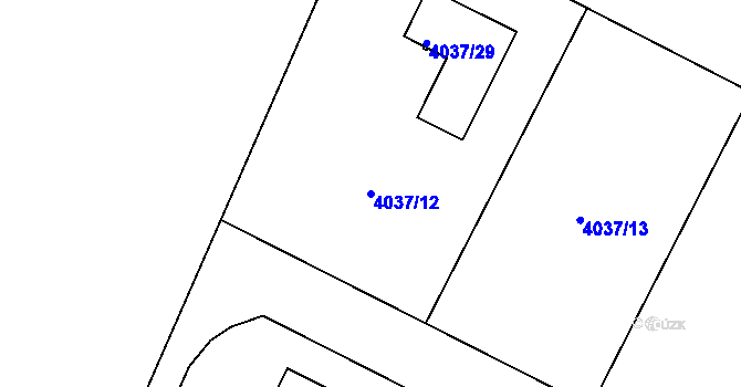 Parcela st. 4037/12 v KÚ Šatov, Katastrální mapa