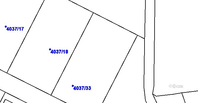 Parcela st. 4037/19 v KÚ Šatov, Katastrální mapa