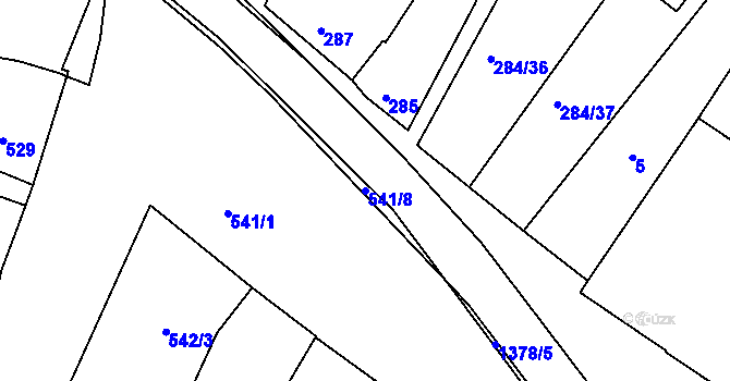 Parcela st. 541/8 v KÚ Šatov, Katastrální mapa