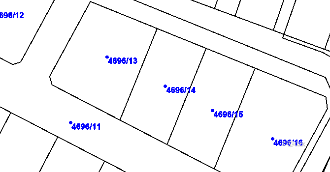 Parcela st. 4696/14 v KÚ Šatov, Katastrální mapa