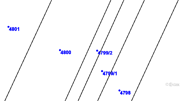 Parcela st. 4799/2 v KÚ Šatov, Katastrální mapa