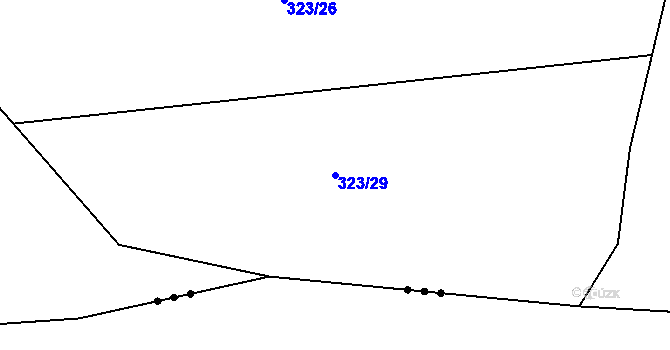 Parcela st. 323/29 v KÚ Strnadice, Katastrální mapa