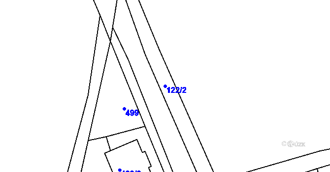 Parcela st. 122/2 v KÚ Šeberov, Katastrální mapa