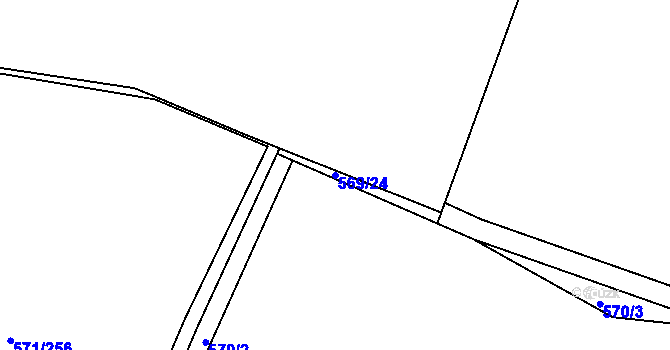 Parcela st. 569/24 v KÚ Šeberov, Katastrální mapa