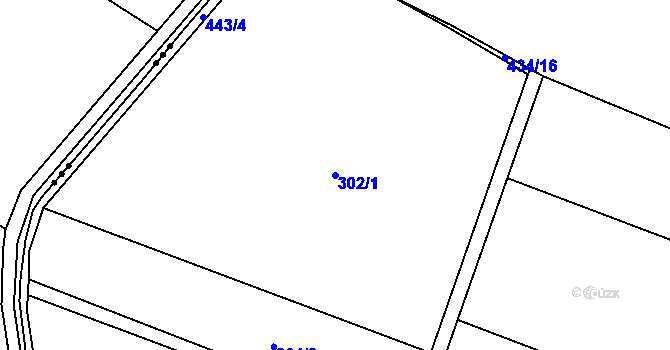 Parcela st. 302/1 v KÚ Světlá u Šebetova, Katastrální mapa