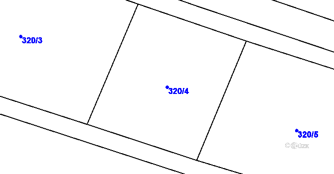 Parcela st. 320/4 v KÚ Světlá u Šebetova, Katastrální mapa