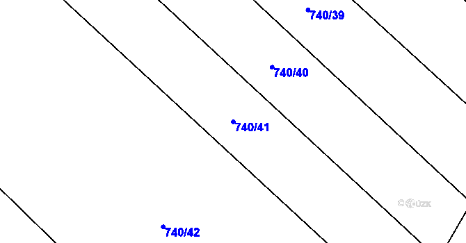 Parcela st. 740/41 v KÚ Světlá u Šebetova, Katastrální mapa