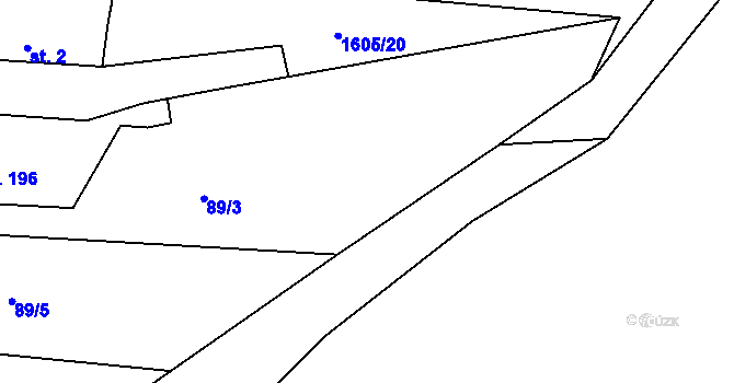 Parcela st. 89/4 v KÚ Šebetov, Katastrální mapa