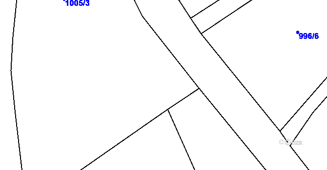 Parcela st. 1005/24 v KÚ Šebetov, Katastrální mapa