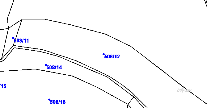 Parcela st. 508/12 v KÚ Šebrov, Katastrální mapa