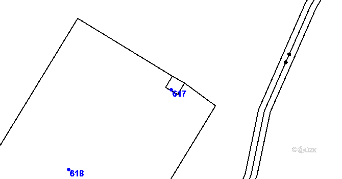 Parcela st. 617 v KÚ Šebrov, Katastrální mapa