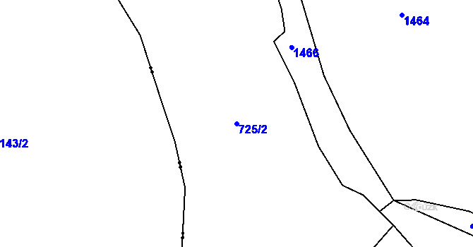 Parcela st. 725/2 v KÚ Šemnice, Katastrální mapa
