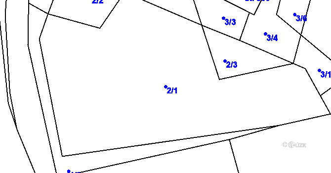 Parcela st. 2/1 v KÚ Šemnice, Katastrální mapa