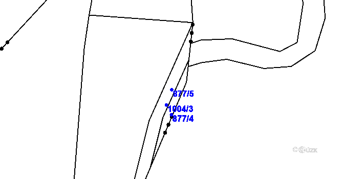 Parcela st. 877/5 v KÚ Šemnice, Katastrální mapa