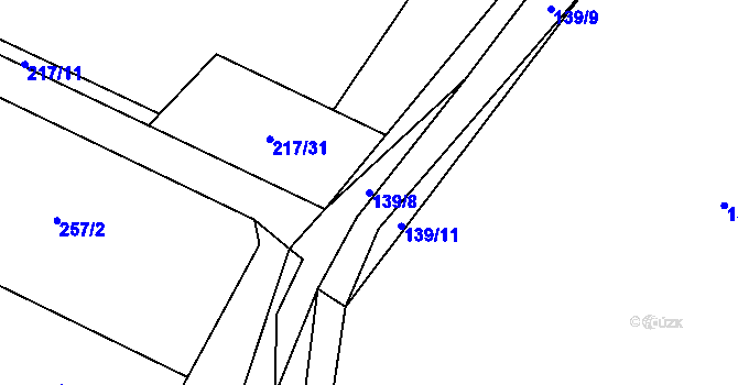Parcela st. 139/8 v KÚ Šenov u Ostravy, Katastrální mapa