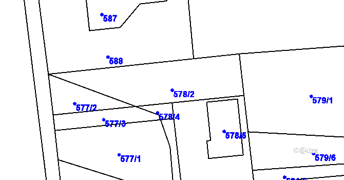 Parcela st. 578/2 v KÚ Šenov u Ostravy, Katastrální mapa