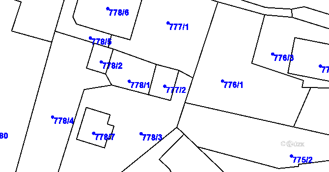 Parcela st. 777/2 v KÚ Šenov u Ostravy, Katastrální mapa