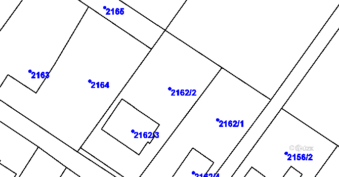 Parcela st. 2162/2 v KÚ Šenov u Ostravy, Katastrální mapa