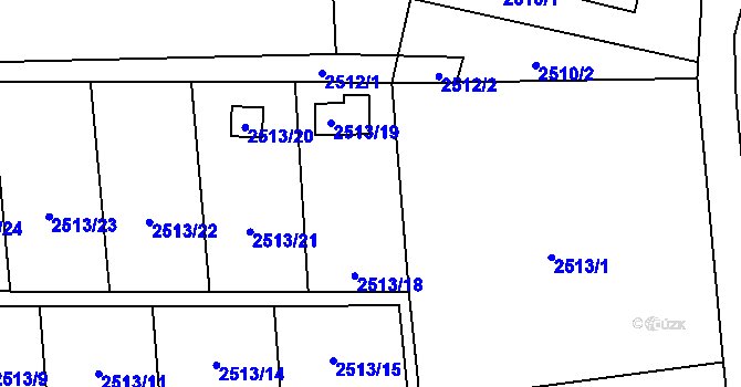 Parcela st. 2513/17 v KÚ Šenov u Ostravy, Katastrální mapa