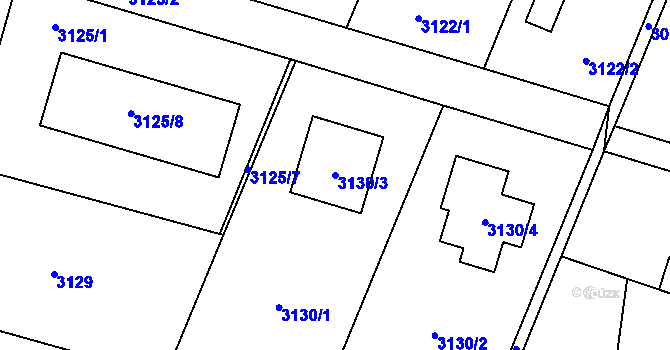 Parcela st. 3130/3 v KÚ Šenov u Ostravy, Katastrální mapa