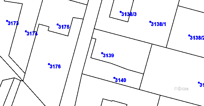 Parcela st. 3139 v KÚ Šenov u Ostravy, Katastrální mapa