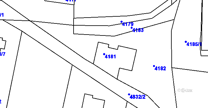 Parcela st. 4181 v KÚ Šenov u Ostravy, Katastrální mapa