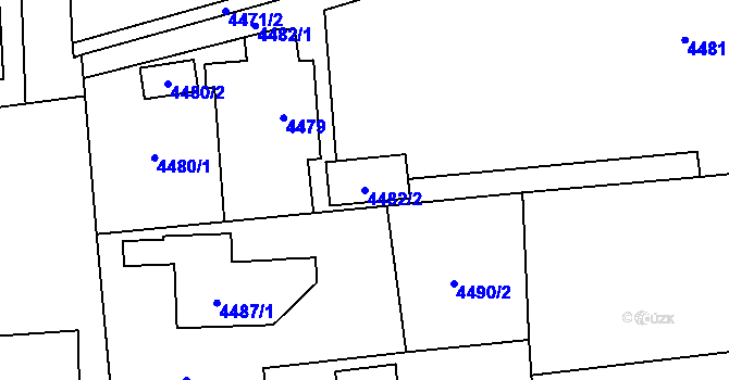 Parcela st. 4482/2 v KÚ Šenov u Ostravy, Katastrální mapa