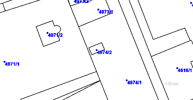 Parcela st. 4974/2 v KÚ Šenov u Ostravy, Katastrální mapa