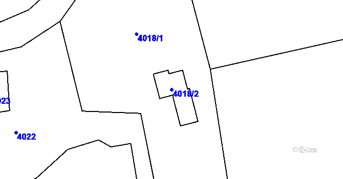 Parcela st. 4018/2 v KÚ Šenov u Ostravy, Katastrální mapa