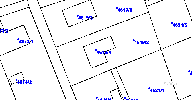 Parcela st. 4619/4 v KÚ Šenov u Ostravy, Katastrální mapa