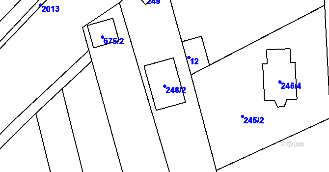 Parcela st. 248/2 v KÚ Šerkovice, Katastrální mapa