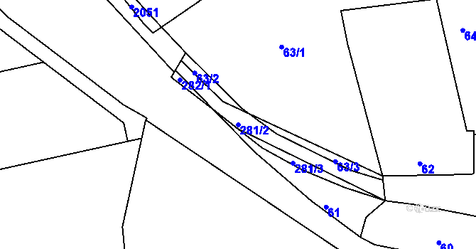 Parcela st. 281/2 v KÚ Šerkovice, Katastrální mapa