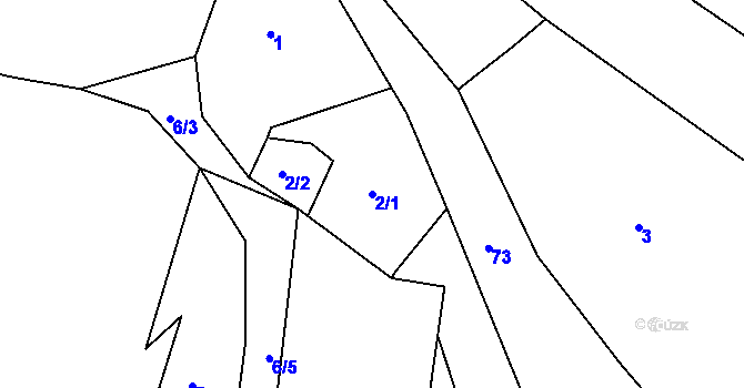 Parcela st. 2/1 v KÚ Roztoky nad Metují, Katastrální mapa