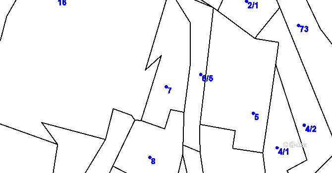 Parcela st. 7 v KÚ Roztoky nad Metují, Katastrální mapa