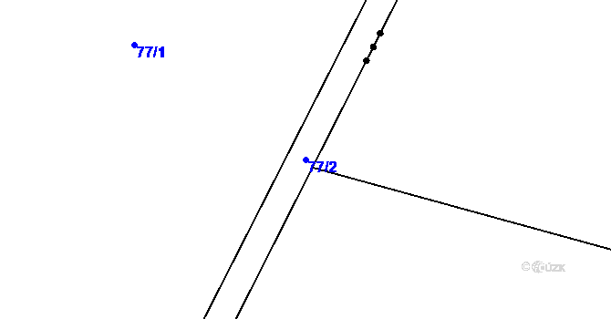 Parcela st. 77/2 v KÚ Roztoky nad Metují, Katastrální mapa