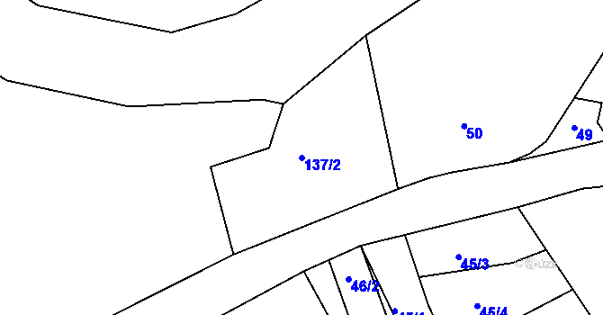 Parcela st. 137/2 v KÚ Roztoky nad Metují, Katastrální mapa