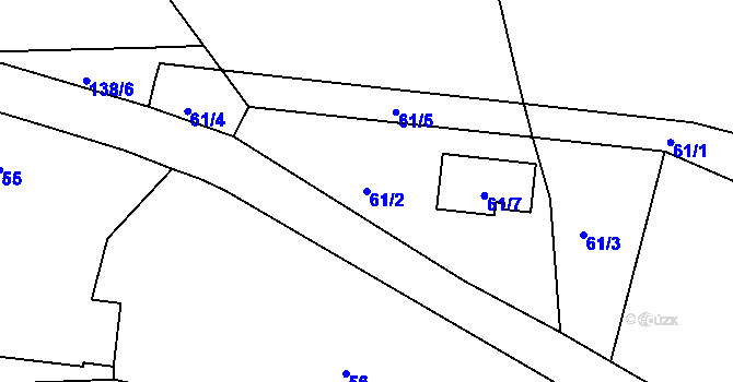 Parcela st. 61/2 v KÚ Roztoky nad Metují, Katastrální mapa