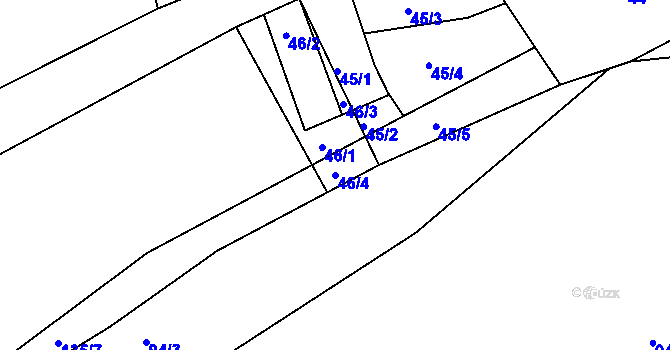 Parcela st. 46/4 v KÚ Roztoky nad Metují, Katastrální mapa