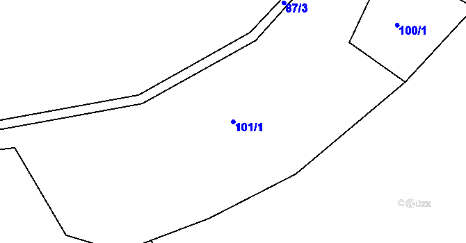 Parcela st. 101/1 v KÚ Roztoky nad Metují, Katastrální mapa