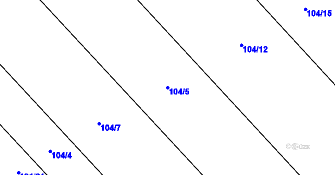 Parcela st. 104/5 v KÚ Roztoky nad Metují, Katastrální mapa