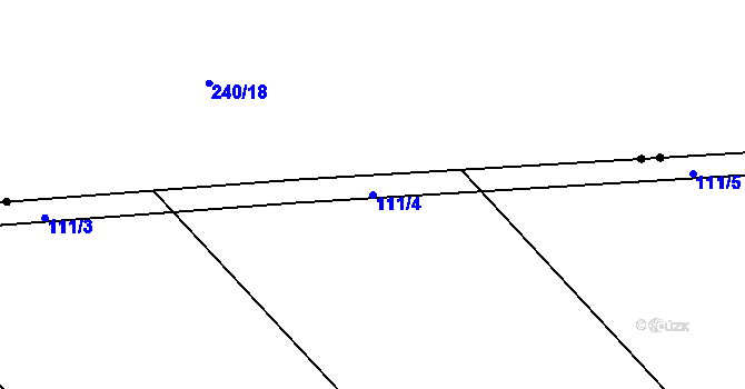 Parcela st. 111/4 v KÚ Roztoky nad Metují, Katastrální mapa